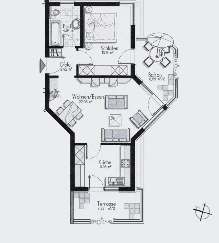 Grundriss Wohnung