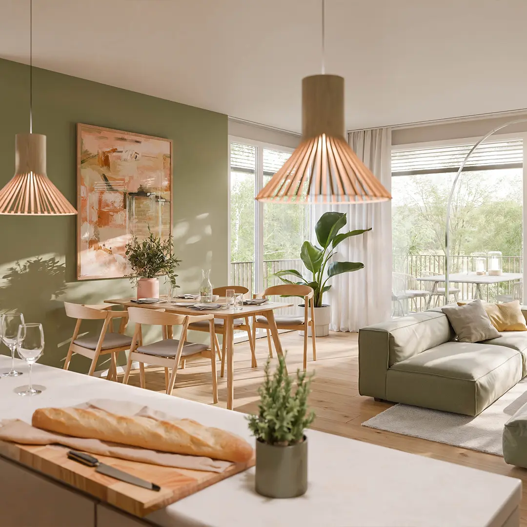 Offene, modern eingerichtete Wohnung