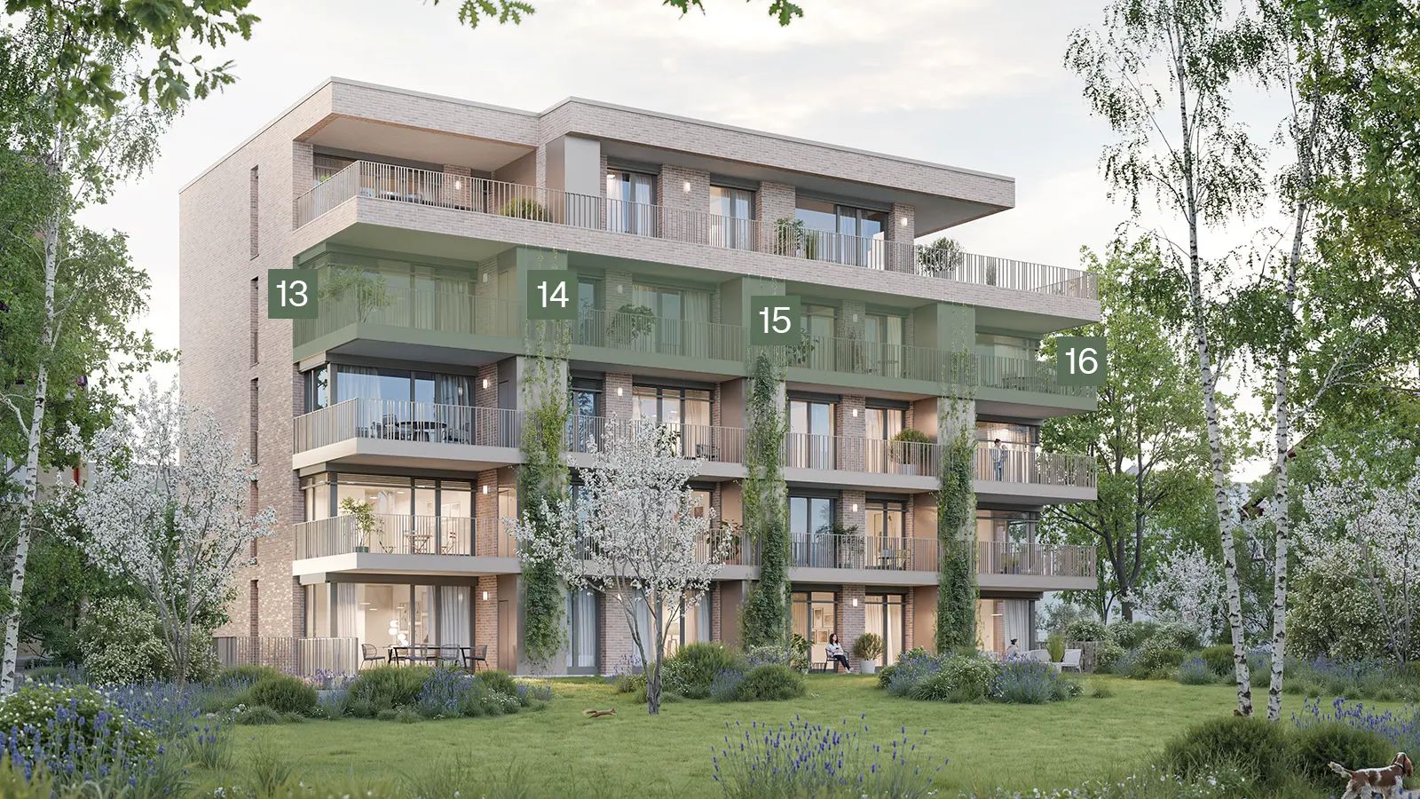 Stadtgarten Immobilie – 3. OG mit Wohnungsnummern
