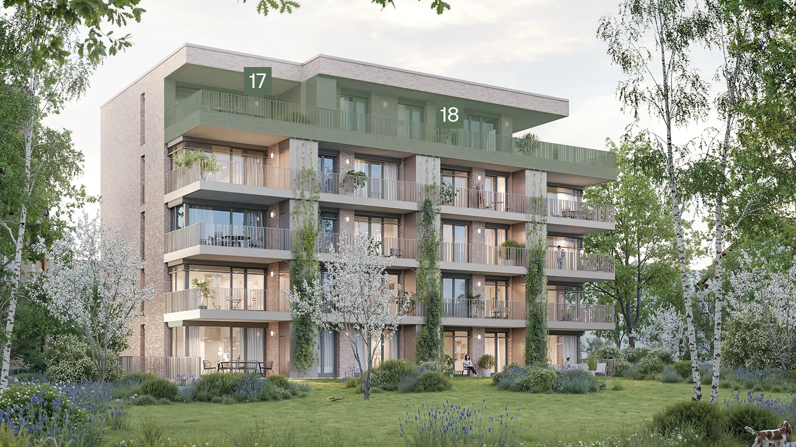 Stadtgarten Immobilie – DG mit Wohnungsnummern