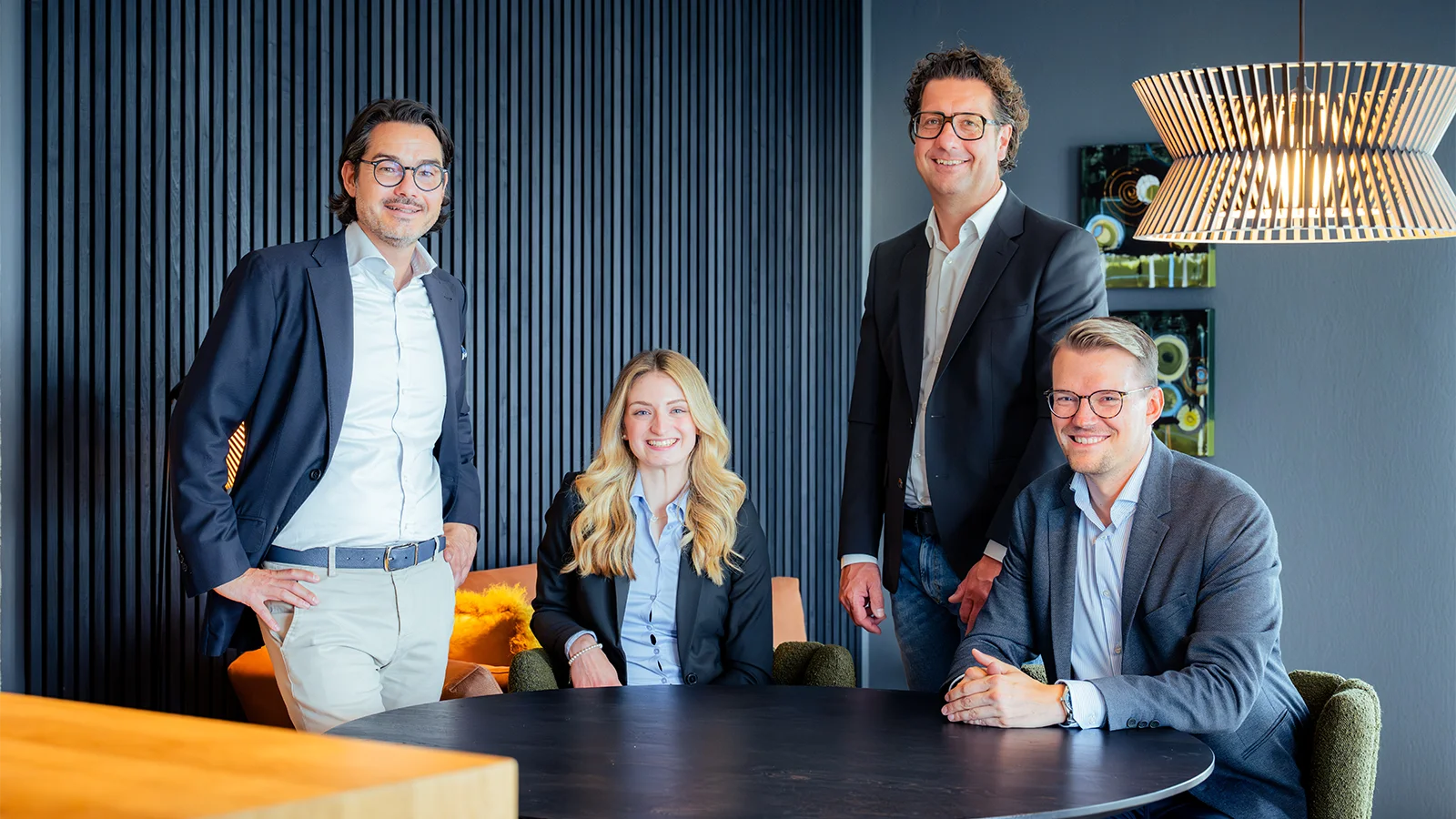Gruppenbild: Norman Gerber, Carolin Miller, Lars Fischer und Stefan Blessing